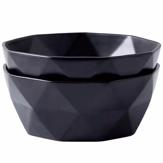 Cuenco grande negro mate de cerámica del logotipo de encargo al por mayor
