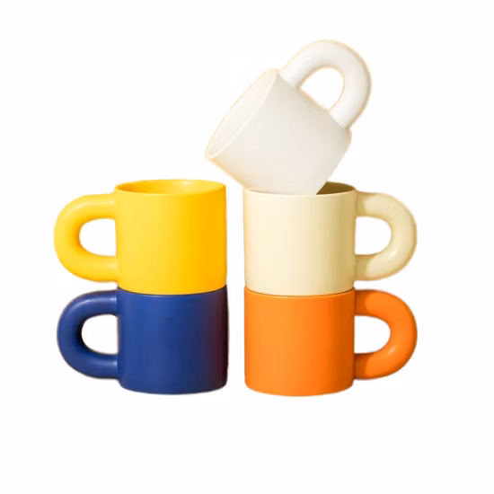 Taza de café de cerámica europea, taza de café de recuerdo de juego de té de la tarde de gama alta
