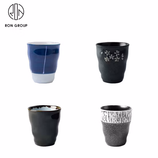 Venta al por mayor Exportador Diseños Ideas 12 oz 360 ml Jugo Café Té Taza de cerámica Taza de porcelana para regalos del festival