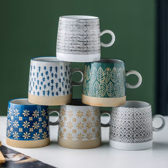 Tazas de café de viaje de cerámica con forma de caja 3D a la venta