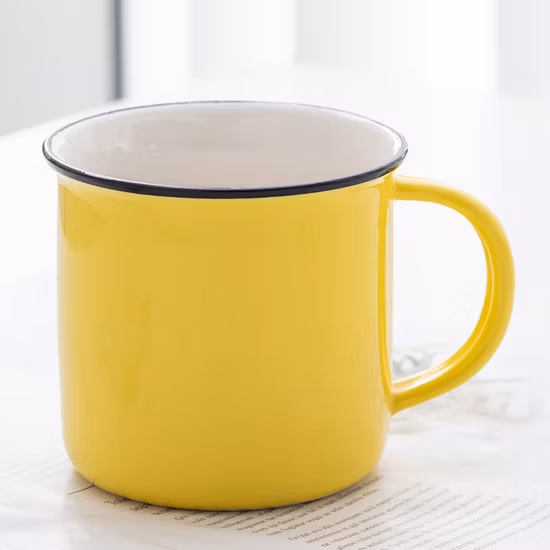 Happy Go Color Glaze with Sick Screen Taza de café de cerámica o taza de sopa